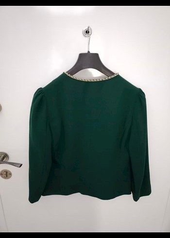 Ekol Düğmeli Yeşil Mini Blazer Kadın - Görsel 8