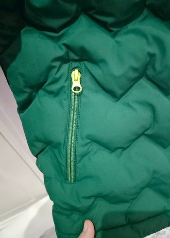 Yeşil Kapüşonlu Fermuarlı Erkek Çocuk Mont - Görsel 4