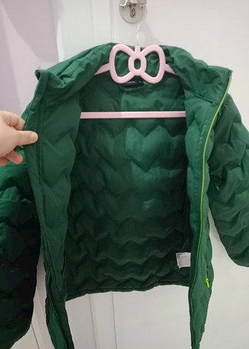 Yeşil Kapüşonlu Fermuarlı Erkek Çocuk Mont - Görsel 8