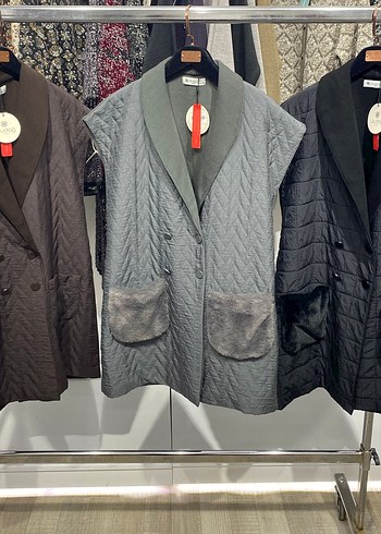 Siyah Kapitoneli Triko Yelek - Görsel 3