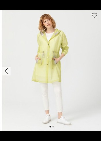 Seçil Düğmeli Sarı Midi Kadın Trençkot - Görsel 2