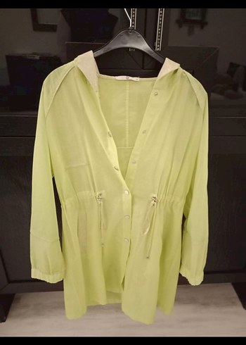 Seçil Düğmeli Sarı Midi Kadın Trençkot - Görsel 3