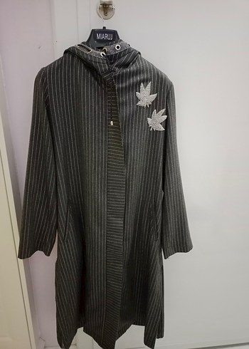 Seçil Kadın Gri Nakışlı Uzun Kollu Ceket - Görsel 3