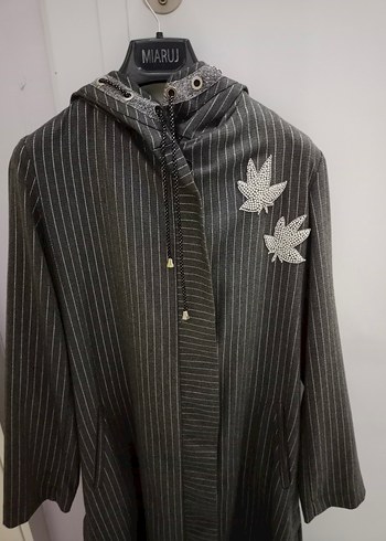 Seçil Kadın Gri Nakışlı Uzun Kollu Ceket - Görsel 2