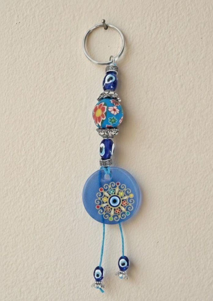 Renkli Boncuklu Bohem Anahtarlık - Görsel 2