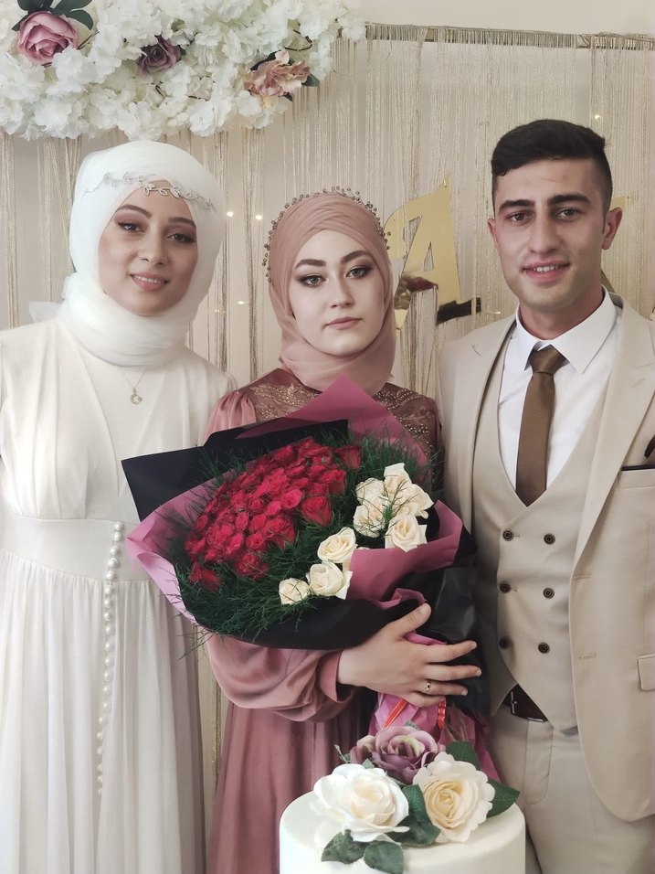 Beyaz Tesettür Nişan Elbisesi - Görsel 2