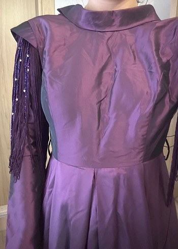 Mor Gotik Abiye Elbise - Görsel 2