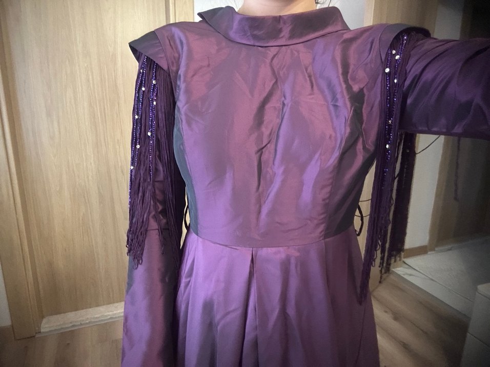 Mor Gotik Abiye Elbise - Görsel 2