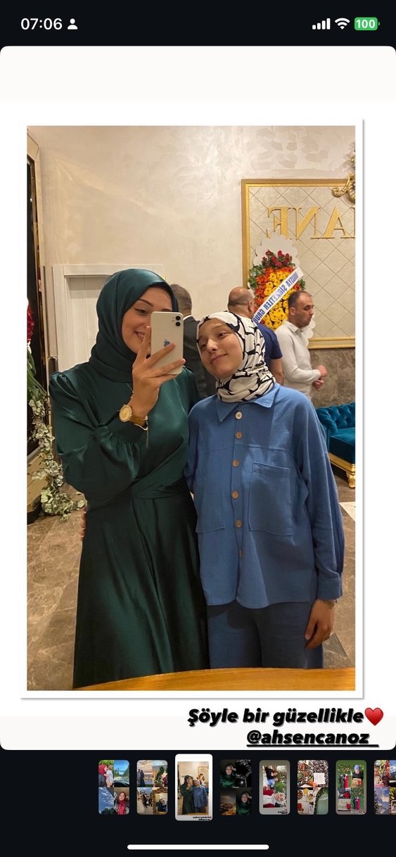 Zümrüt yeşili saten elbise - Görsel 3