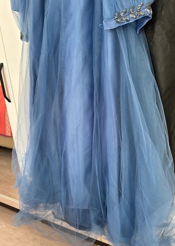 Mavi abiye tesettür - Görsel 3