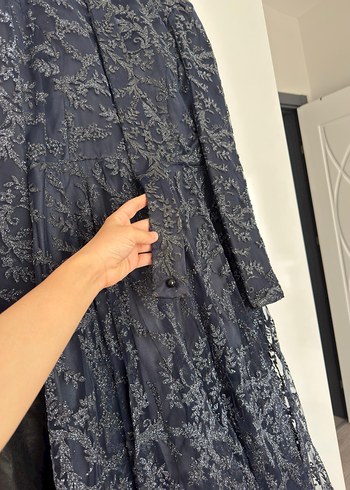 Lacivert abiye - Görsel 2