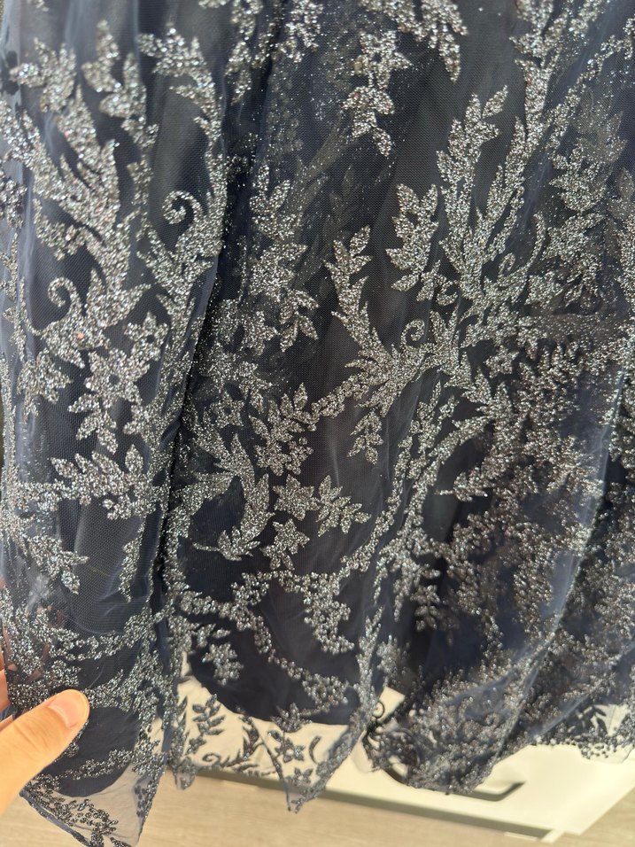 Lacivert abiye - Görsel 3