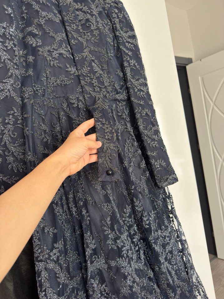 Lacivert abiye - Görsel 2