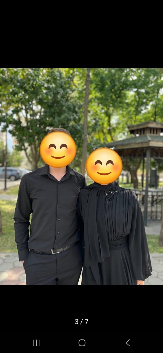 Siyah Uzun Kollu Midi Geniş Kesim Tunik - Görsel 4