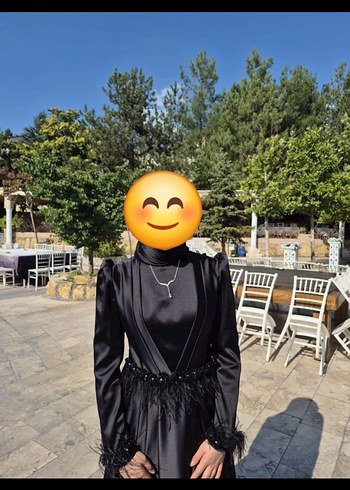 Siyah Uzun Gotik Abiye Elbise - Görsel 5