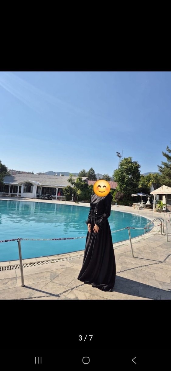 Siyah Uzun Gotik Abiye Elbise - Görsel 4