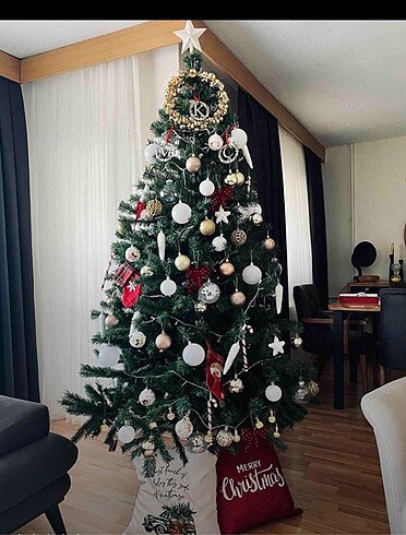 Yılbaşı ağacı 210 cm 850 gür yoğun dal