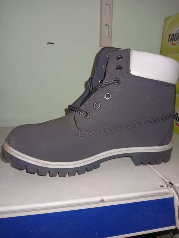 Bağcıklı gri Sokak Stili Erkek Bot 37 numara - Görsel 2