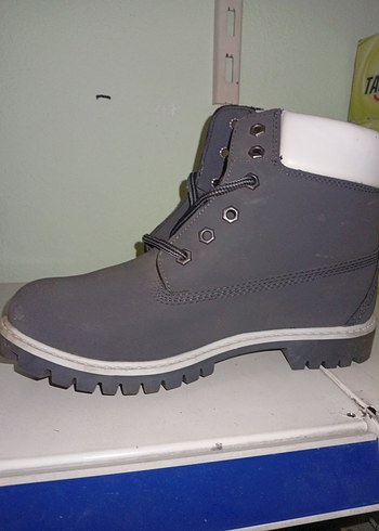 Bağcıklı gri Sokak Stili Erkek Bot - Görsel 2