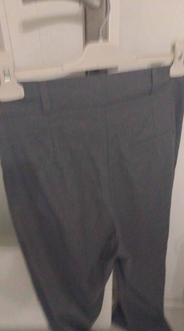 Gri Keten Pilili Kadın Pantolon - Görsel 5