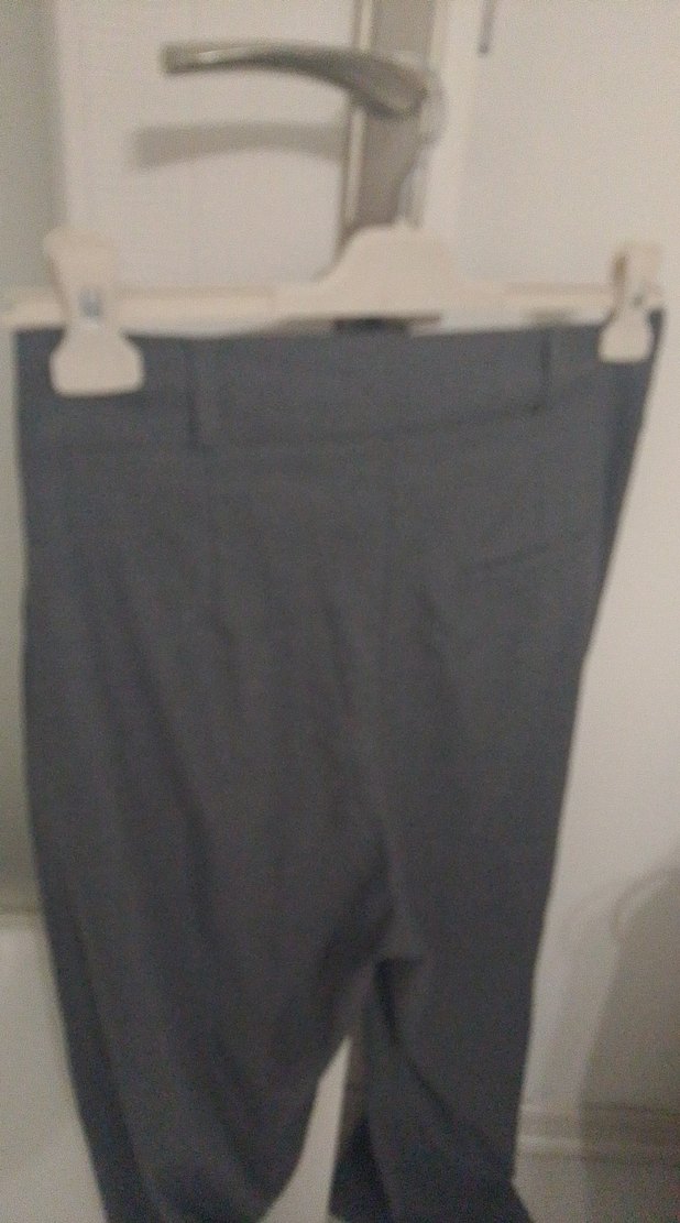 Gri Keten Pilili Kadın Pantolon - Görsel 4