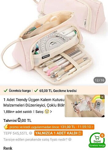 angoo toz pembe çok amaçlı kalemlik