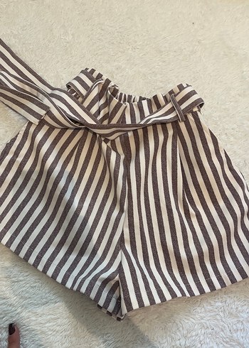 Zebra Desenli Pilili Hamile Mini Şort