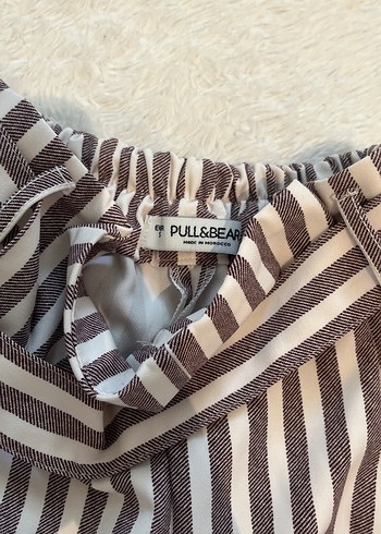 Pull and Bear Zebra Desenli Pilili Hamile Mini Şort