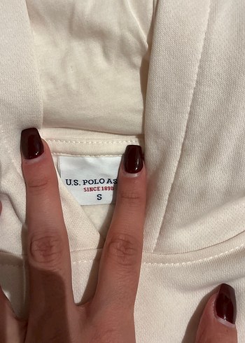 U.S Polo Assn. Toz pembesiKadın Uzun Kollu Payetli Sweatshirt