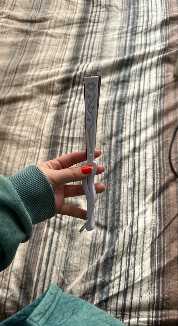 Çiçek ve Kelebek Desenli Katlanabilir Yelpaze - Görsel 3