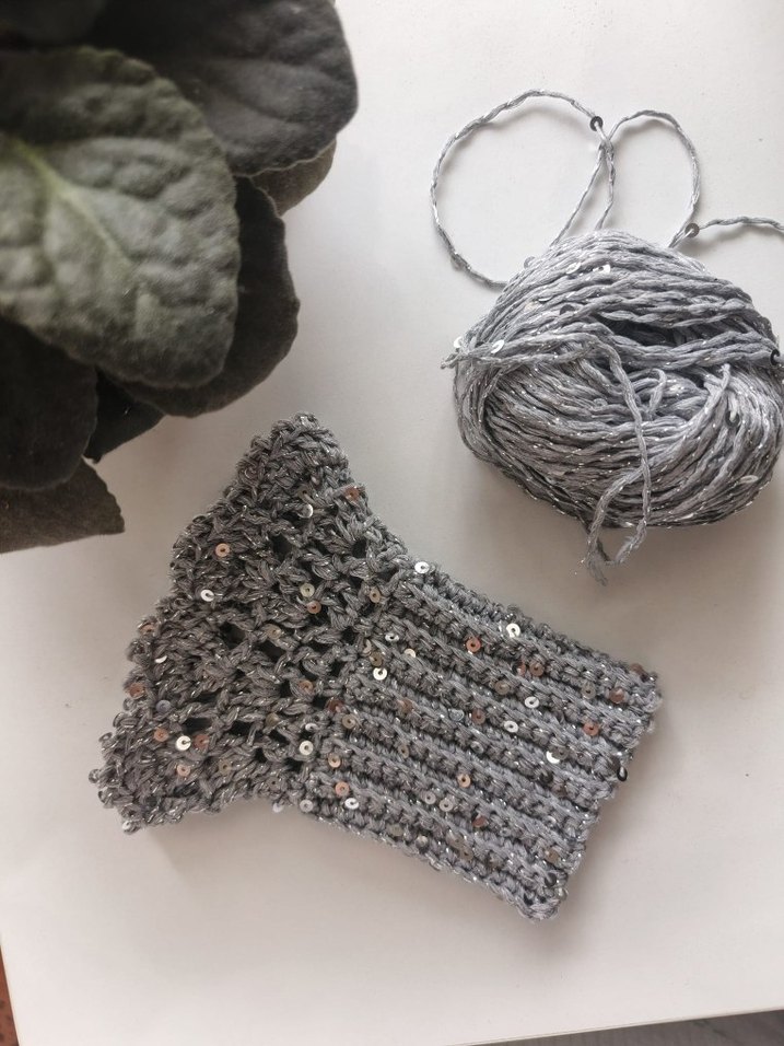 Gri Örgü Kadın Eldiveni - Görsel 3