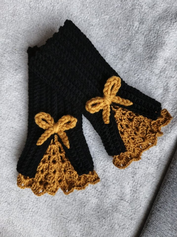 El Örgüsü Bohem Set: atkı ve Eldiven - Görsel 4