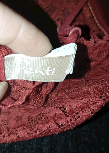 l Beden bordo Dantel Mini Bralet