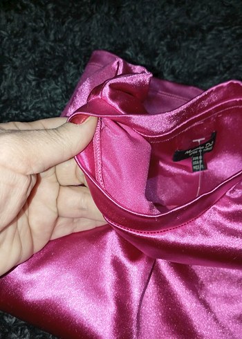 Parlak Pembe Uzun Kollu krop - Görsel 6