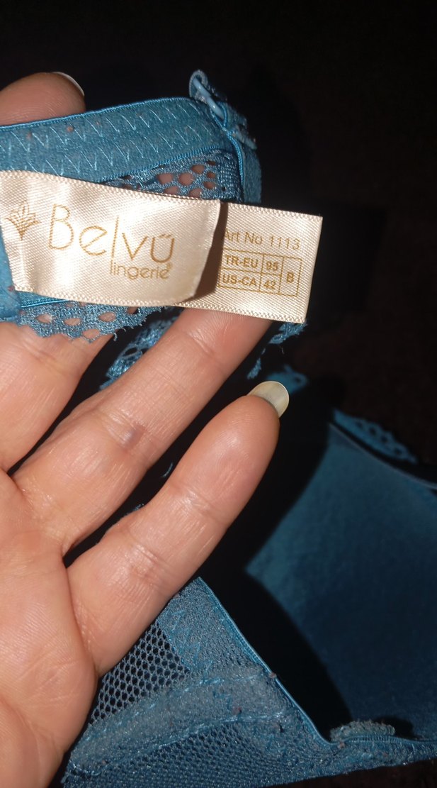 Mavi Dantel Bohem Sütyen - Görsel 4