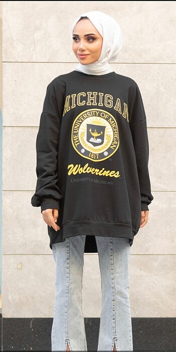 Sweat tunik , mavi