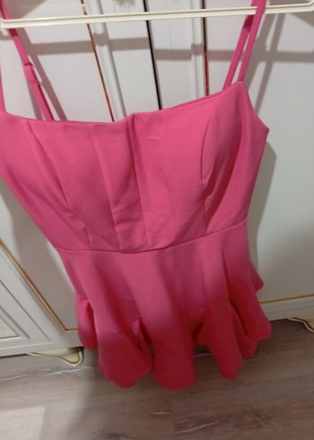 Pembe Askılı Elbise - Görsel 2