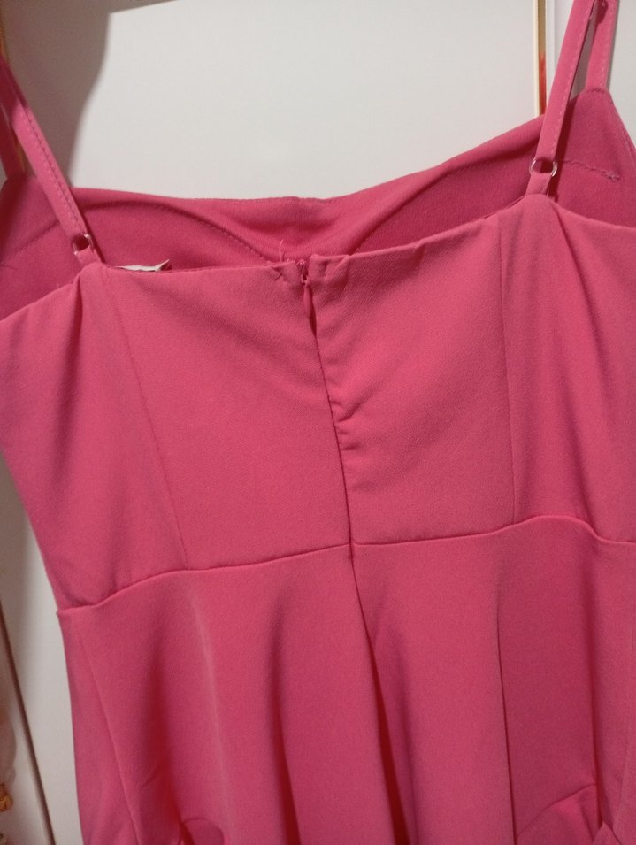 Pembe Askılı Elbise - Görsel 5