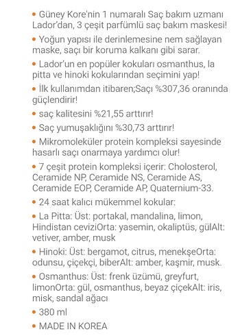 Lador Osmanthus Parfümlü Saç Maskesi - Görsel 5