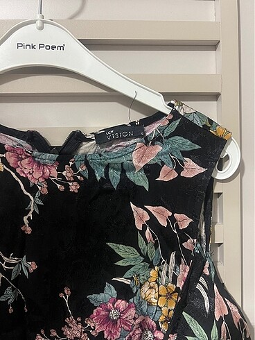 Lc waikiki siyah çiçekli elbise - Görsel 5