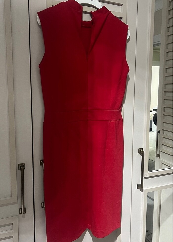 Kırmızı triko elbise - Görsel 3