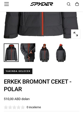 SPYDER  BROMONT kaz tüyü kayak montu - Görsel 6