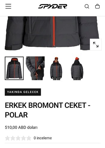 SPYDER BROMONT kaz tüyü kayak montu - Görsel 6