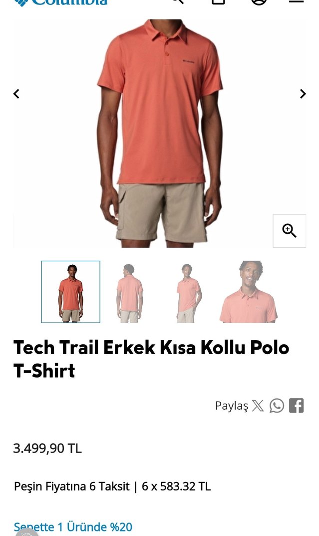 Bordo Kısa Kollu Polo Yaka Tişört - Görsel 5