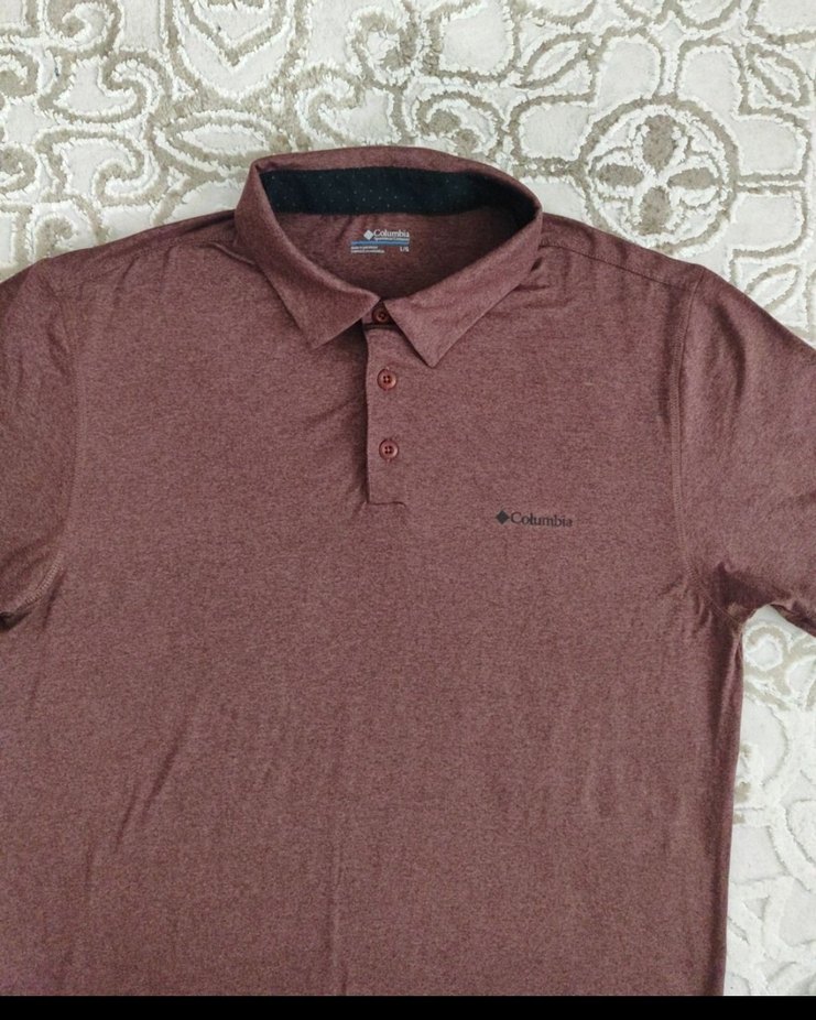 Bordo Kısa Kollu Polo Yaka Tişört - Görsel 2