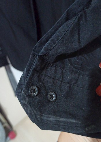 Siyah Düğmeli Notch Yaka Tuxedo Ceket - Görsel 6