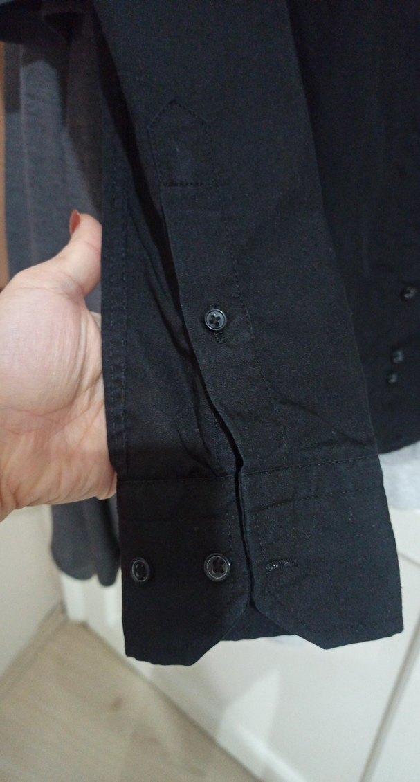 Siyah Düğmeli Notch Yaka Tuxedo Ceket - Görsel 5