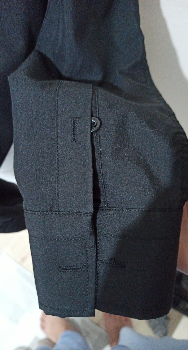 Kısa Kollu Siyah Düğmeli Tulum XS - Görsel 5