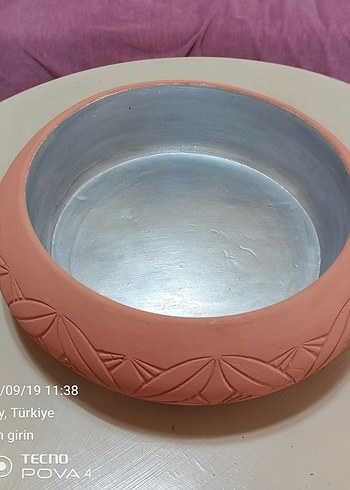 Diğer Pembe Pastel Desenli Seramik Vazo