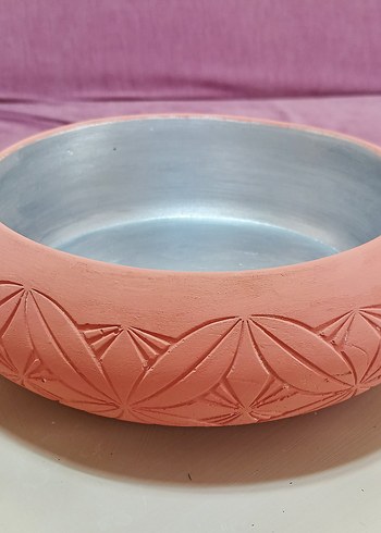 Pembe Pastel Desenli Seramik Vazo